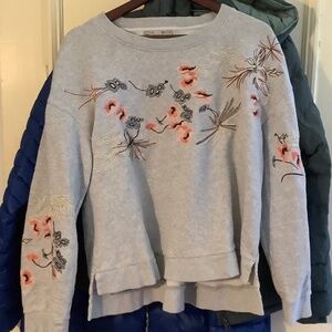 All Saints Embroidered Sweatshirt L